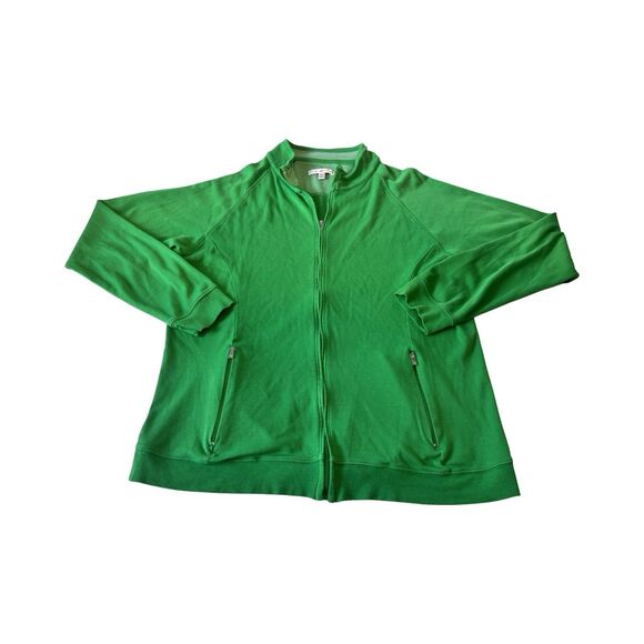 Peter Millar Womans XL Kelly Green Performance Full Zip Jacket Golf Active - Picture 1 of 5
